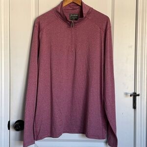 Jos. A. Bank Traveler Shirt Quarter Zip Men Pullover Shirt Long Sleeve Size XL